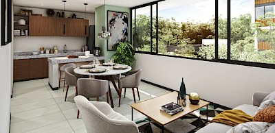 Departamento en Bona, mod. Estándar 2 hab