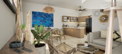 Departamento en Najau Chicxulub, mod. Pelícano estándar