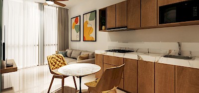 Departamentos en Faceta Chuburná, mod 1 hab