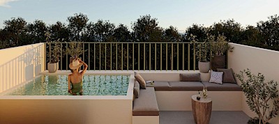 Departamento en Plantar Dzityá, mod. Copita