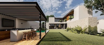 Casa en Cumbres Dzityá, mod. Blanca