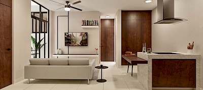 Departamentos en Ávita Chuburná, mod. D