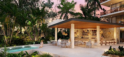 Departamento en Arrecife Sisal, mod. 3 hab.