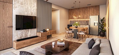 Departamento en Armorán Plaza -Temozón Norte, mod 1 hab