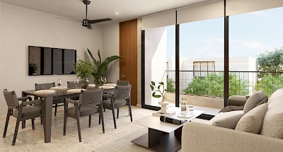 Departamento en Eme21 - Montes de Amé, mod. Itzimná