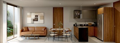 Departamento en Andera, mod. 2 habs