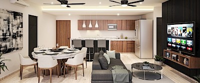 Departamento en Autika Cholul, mod. Cielo 3 hab