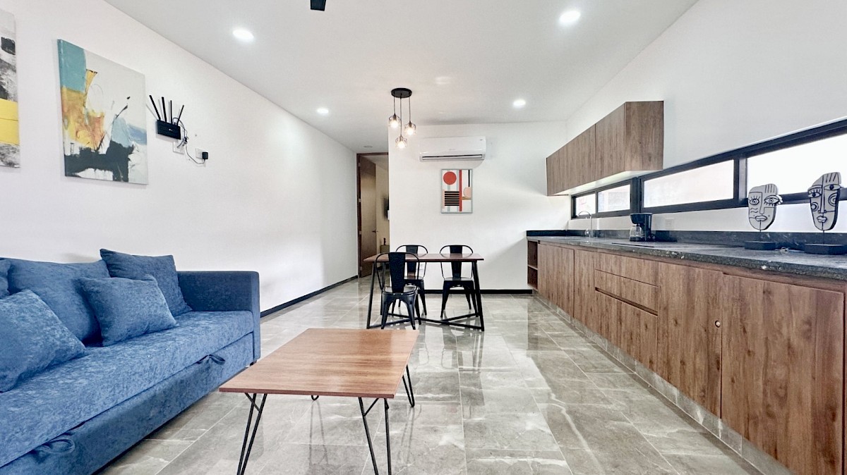 Departamento en Zebrina Temozón, mod. 1 hab