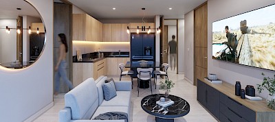 Departamento en Tu y Yo Temozón, mod. 2 habs