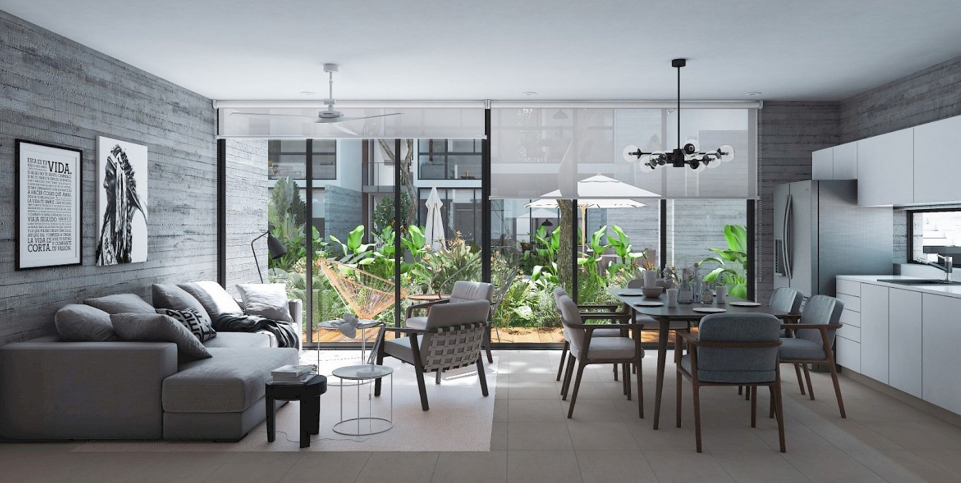 Departamento en Nütuuk, mod. 2 hab + jardín