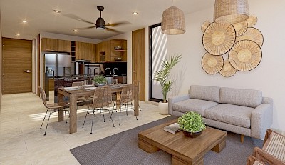 Departamento en Homu Temozón, mod. L